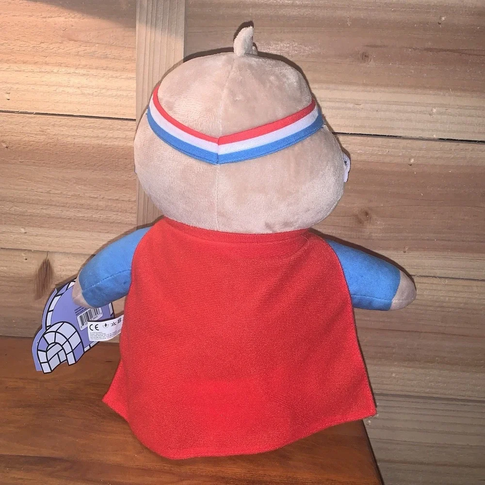 PUDGY PENGUINS Pudgy Man Superhero Red‎ Cape PLUSH Plushie 11
